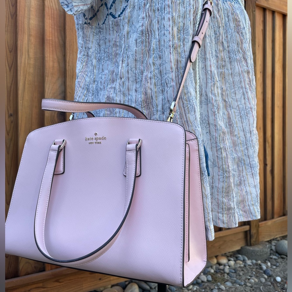 Kate Spade Pink Perry Satchel w/ crossbody strap EUC